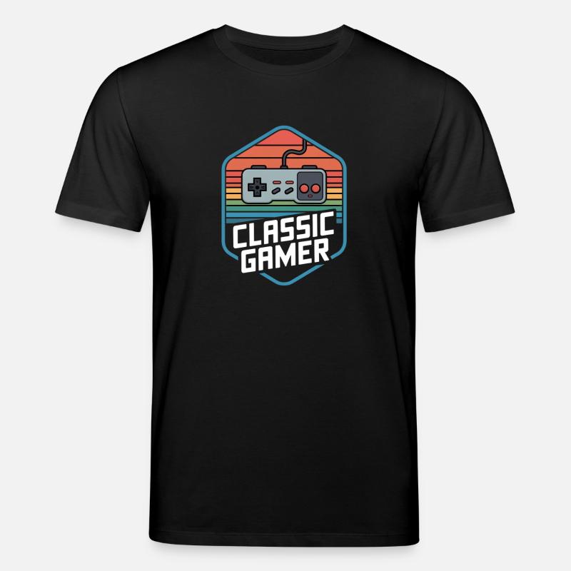 Classic Gamer Retro Controller Nostalgia - Stanley/Stella CREATOR Unisex Organic T-Shirt - black