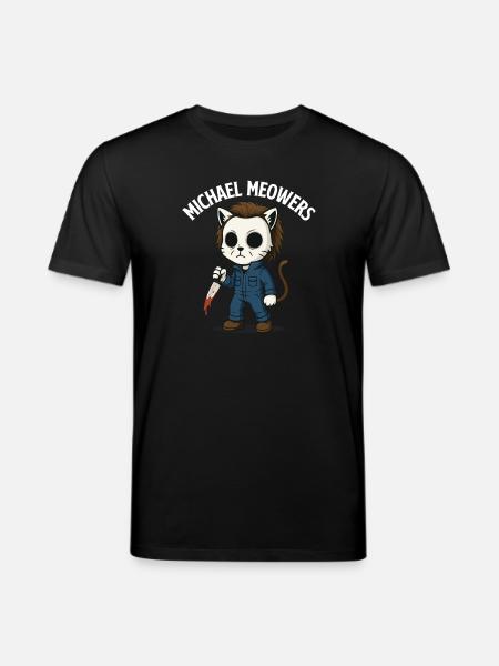 Michael Meowers Spooky Halloween Cat Parody - Stanley/Stella CREATOR Unisex Organic T-Shirt - black