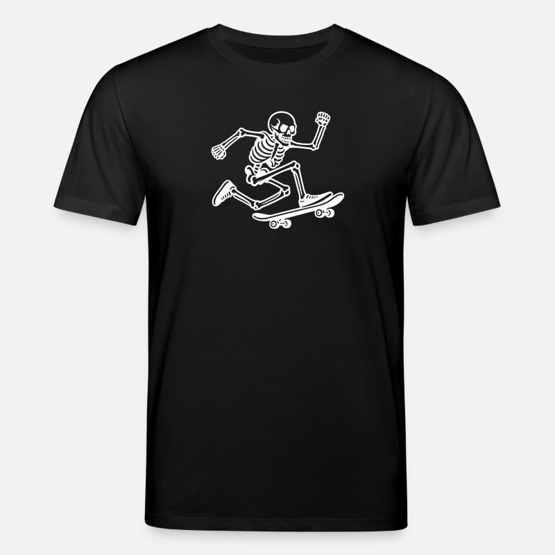 Skull Skelett auf Skateboard - Stanley/Stella Unisex Bio-T-Shirt CREATOR  - Schwarz