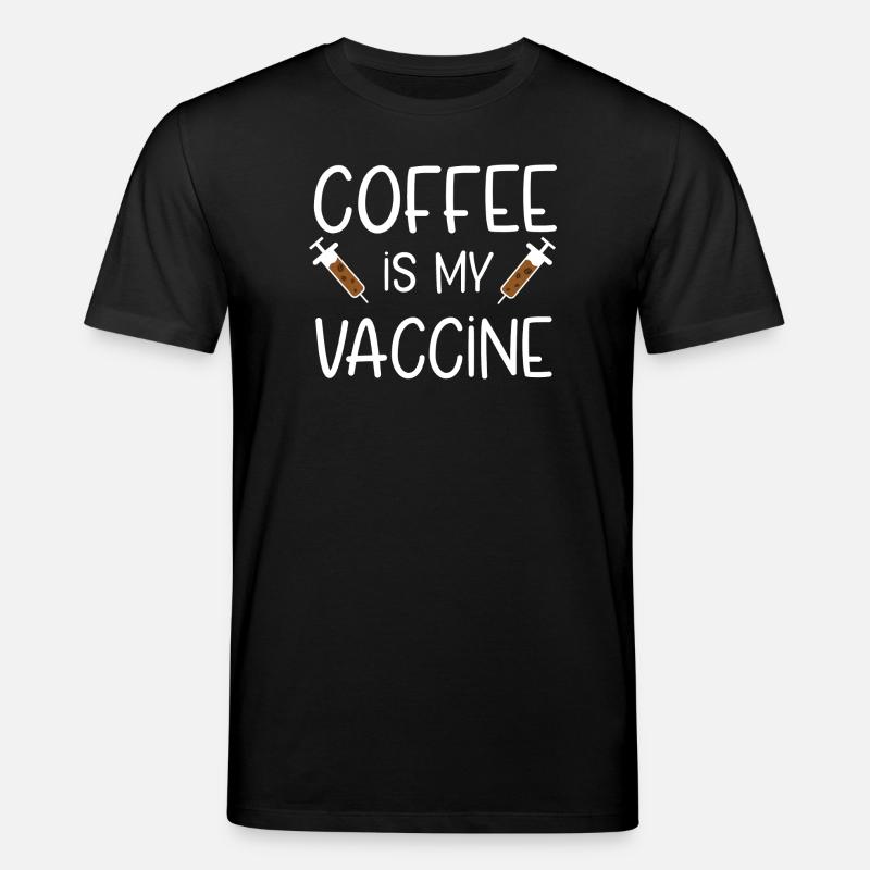 Kaffee Impfung - Stanley/Stella Unisex Bio-T-Shirt CREATOR  - Schwarz