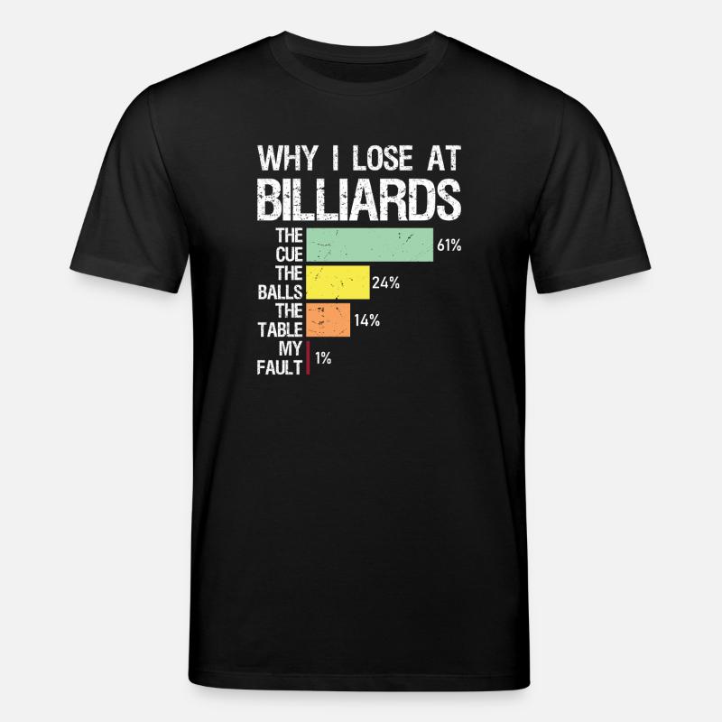why I lose at billiards - Stanley/Stella CREATOR Unisex Organic T-Shirt - black