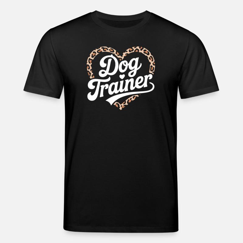 Hundetrainer Herz Design - Stanley/Stella Unisex Bio-T-Shirt CREATOR - Schwarz