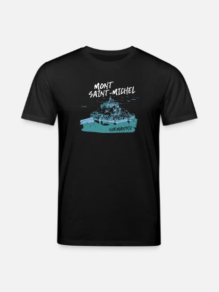 Mont Saint-Michel Blau Aquarell - Stanley/Stella Unisex Bio-T-Shirt CREATOR - Schwarz