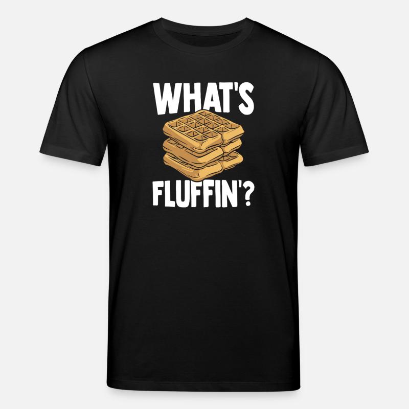 Cooles Waffel Geschenk Pancakes Mit Syrup - Stanley/Stella Unisex Bio-T-Shirt CREATOR  - Schwarz
