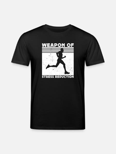 Marathon Runner Weapon Of Stress Running - Stanley/Stella CREATOR Unisex Organic T-Shirt - black