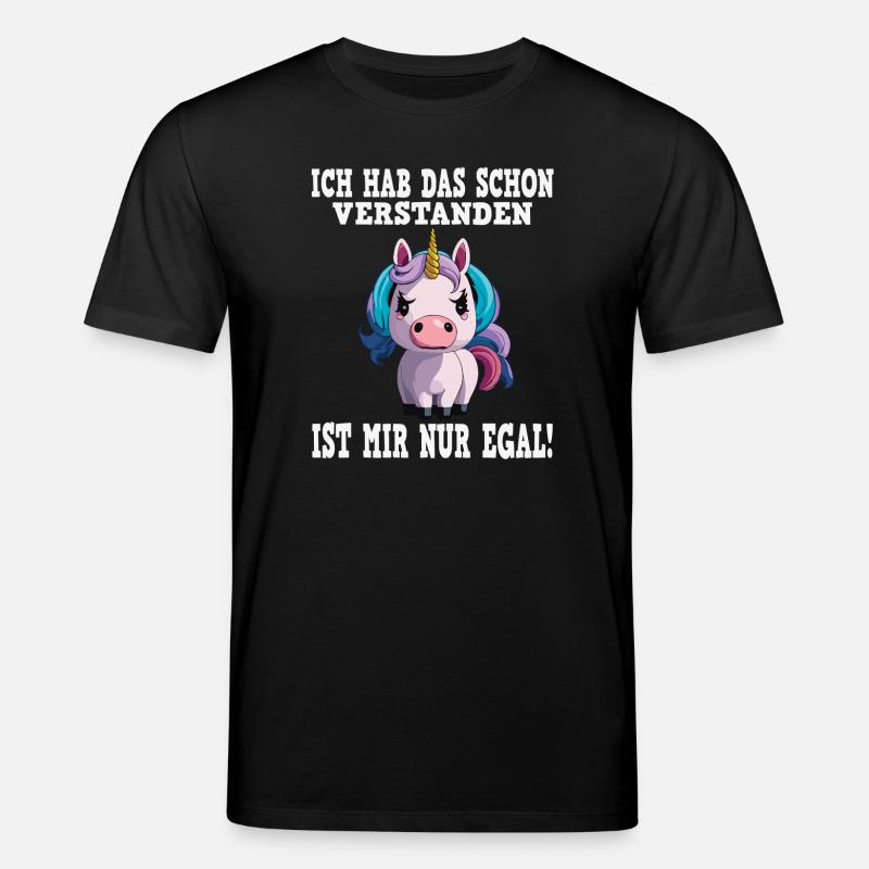 Süßer Einhorn-Kuschellook - Stanley/Stella Unisex Bio-T-Shirt CREATOR  - Schwarz