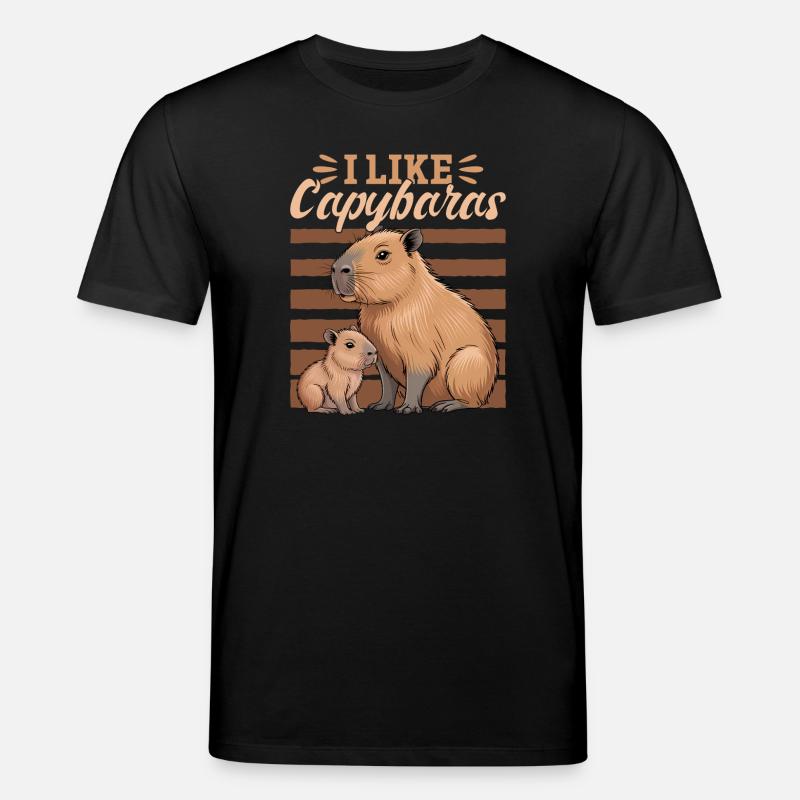 Funny aesthetic Kawaii Capybara - Stanley/Stella Unisex Bio-T-Shirt CREATOR - Schwarz