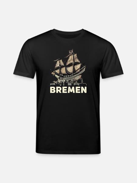 Historic Bremen Hanseatic Cog - Stanley/Stella CREATOR Unisex Organic T-Shirt - black