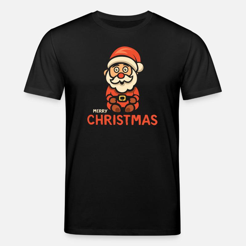 Weihnachtsmann Merry Christmas - Stanley/Stella Unisex Bio-T-Shirt CREATOR  - Schwarz