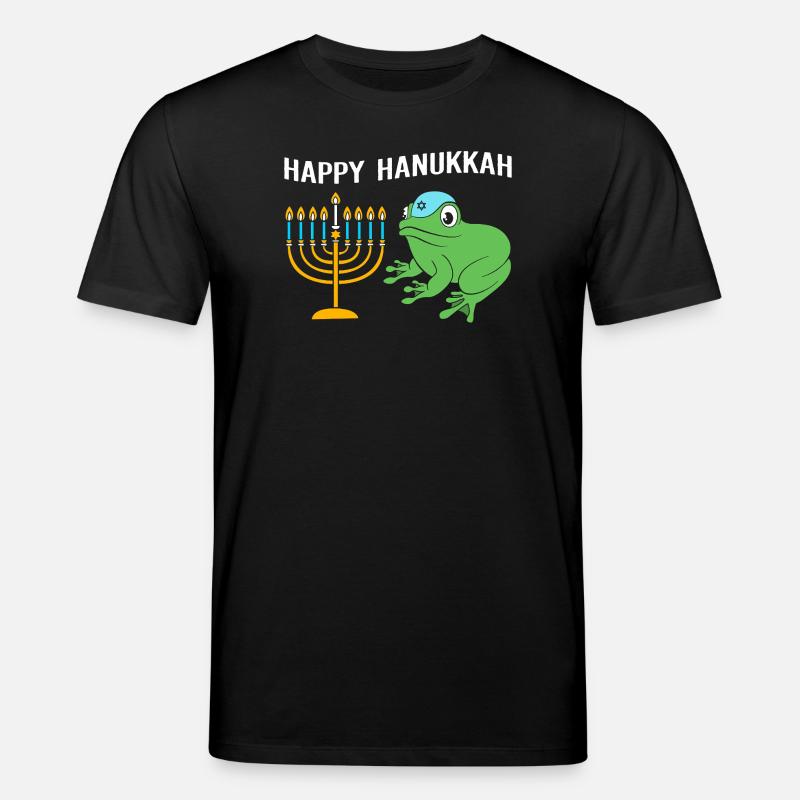 Hanoukka Hanoukka Hanoukka Grenouille - T-shirt bio CREATOR Stanley/Stella Unisexe - noir