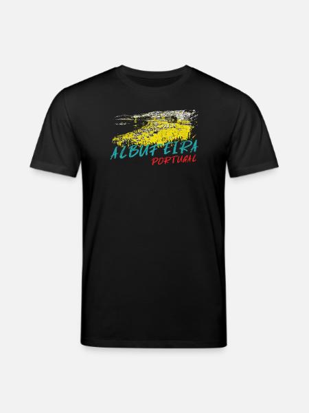 Illustration Albufeira Praia dos Barcos - Stanley/Stella CREATOR Unisex Organic T-Shirt - black