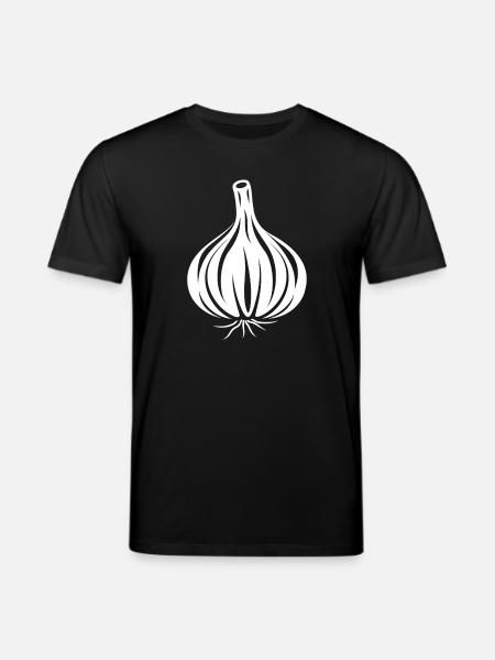 Garlic silhouette black and white - Stanley/Stella CREATOR Unisex Organic T-Shirt - black