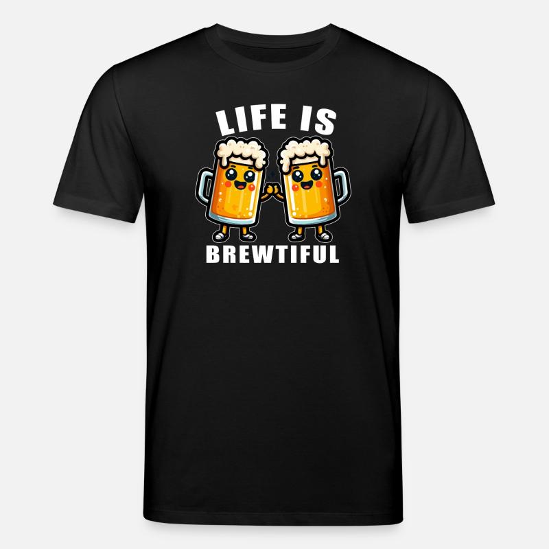 Life is Brewtiful Tassen - Stanley/Stella Unisex Bio-T-Shirt CREATOR - Schwarz