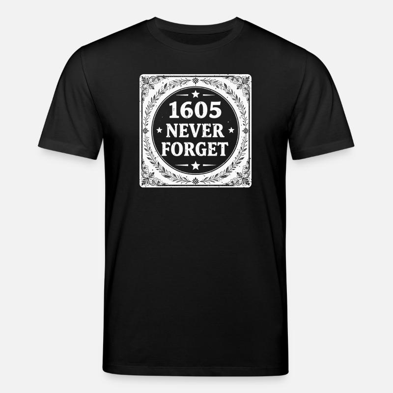White Gunpowder Plot Stamp - T-shirt bio CREATOR Stanley/Stella Unisexe - noir