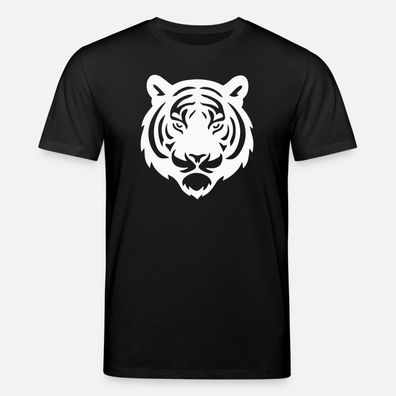 Tiger Kopf Silhouette - Stanley/Stella Unisex Bio-T-Shirt CREATOR  - Schwarz