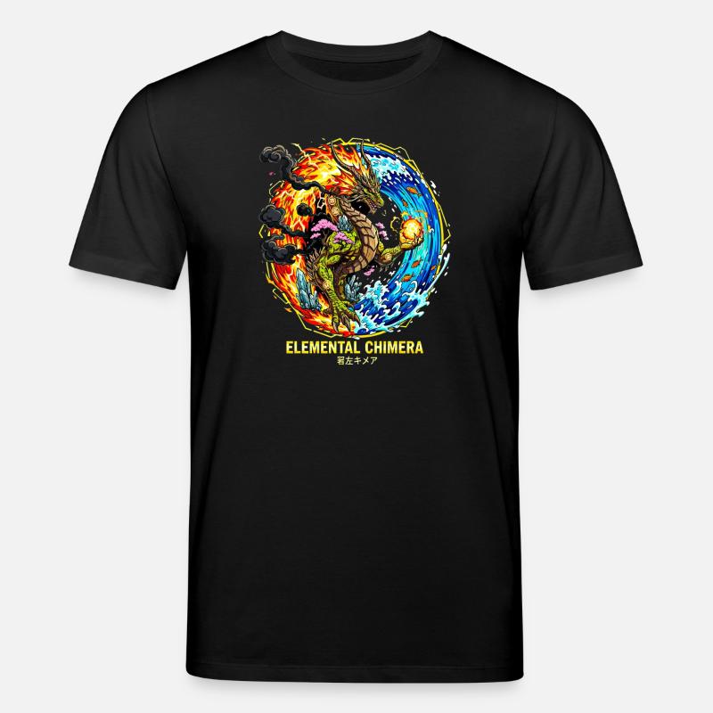 Elemental Chimera | Drache der 3 Elemente - Stanley/Stella Unisex Bio-T-Shirt CREATOR  - Schwarz
