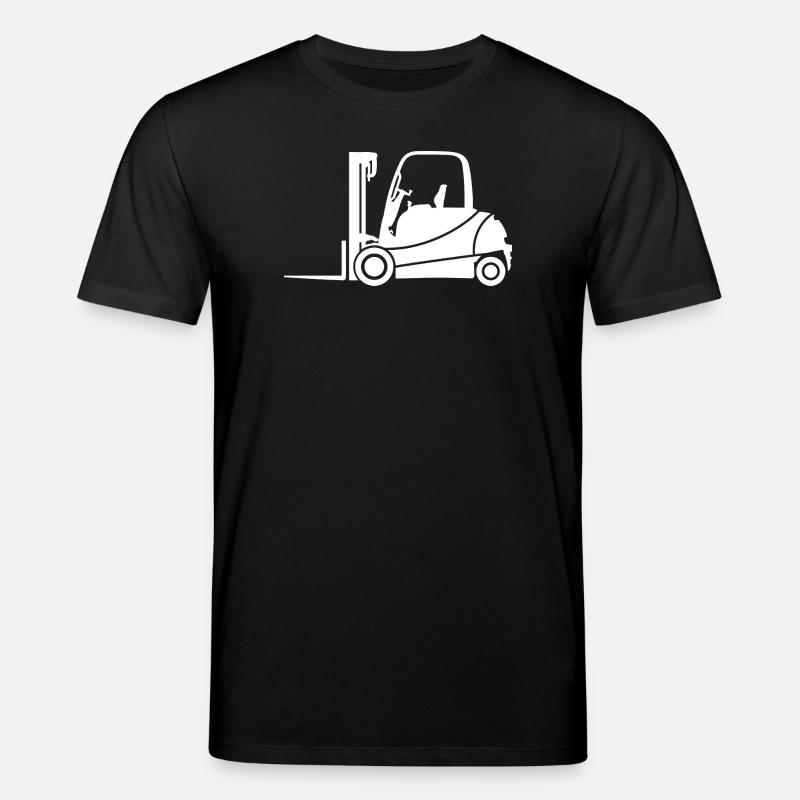 Gabelstapler Silhouette: Transport & Staplerfahrer - Stanley/Stella Unisex Bio-T-Shirt CREATOR  - Schwarz