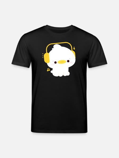 Canard avec écouteurs - T-shirt bio CREATOR Stanley/Stella Unisexe - noir