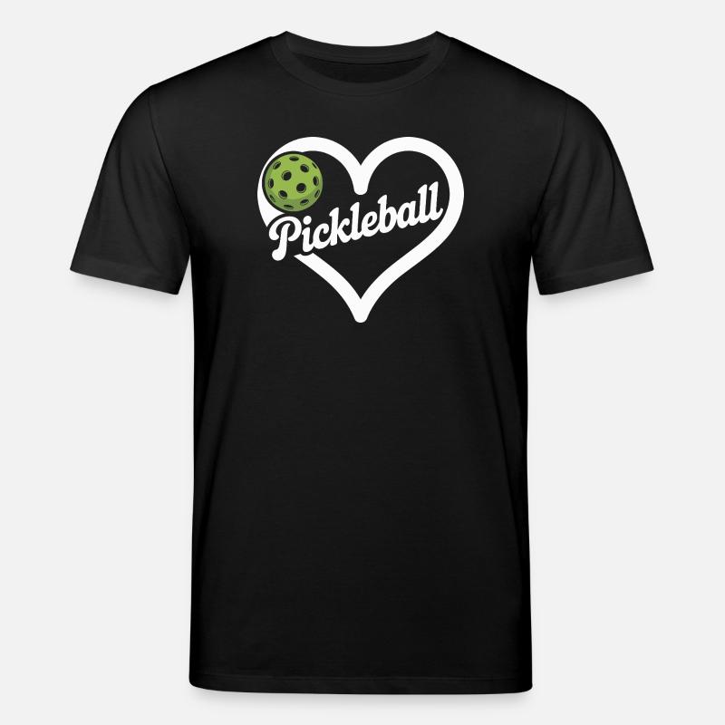 Pickleball Herz - Stanley/Stella Unisex Bio-T-Shirt CREATOR  - Schwarz