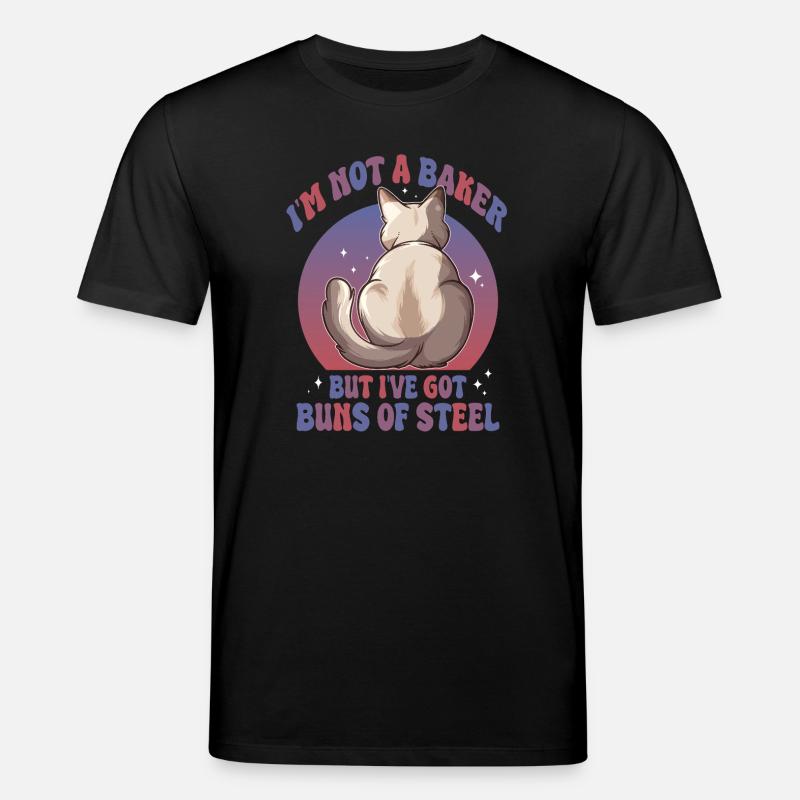 Brötchen aus Stahl Katze - Stanley/Stella Unisex Bio-T-Shirt CREATOR  - Schwarz