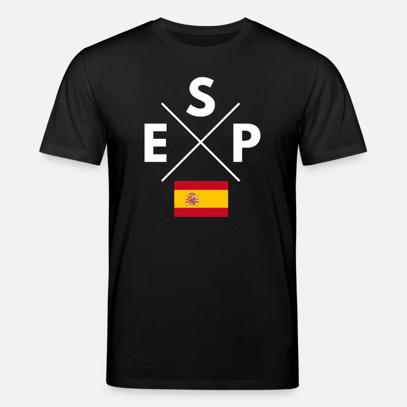 Croix du drapeau de l’Espagne - T-shirt bio CREATOR Stanley/Stella Unisexe - noir