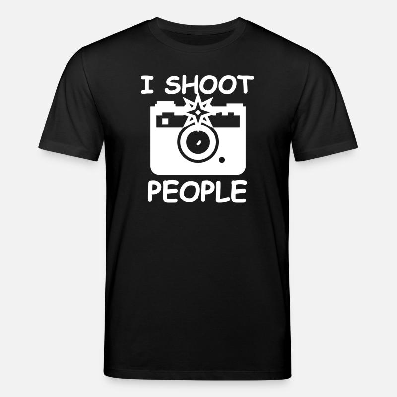 I Shoot People Tee Caméra - T-shirt bio CREATOR Stanley/Stella Unisexe - noir
