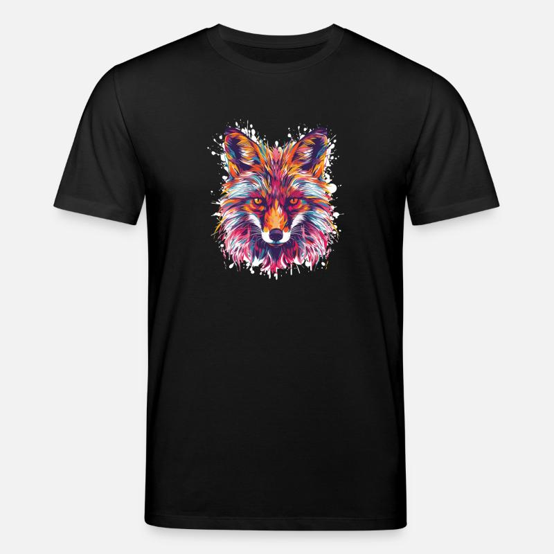 Fuchs Aquarell - Stanley/Stella Unisex Bio-T-Shirt CREATOR  - Schwarz