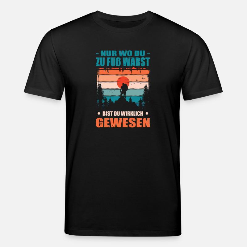Wandern Sprüche Wanderer Wanderoutfits - Stanley/Stella Unisex Bio-T-Shirt CREATOR - Schwarz