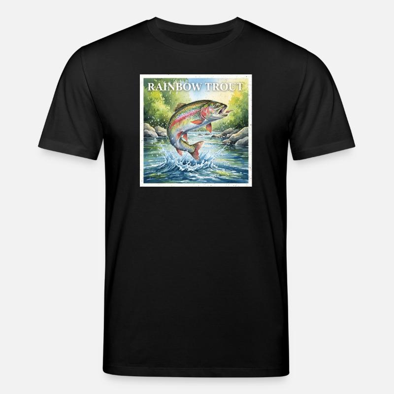 Regenbogenforelle - Stanley/Stella Unisex Bio-T-Shirt CREATOR  - Schwarz