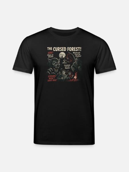 The Cursed Forest Movie Poster Halloween Forest - Stanley/Stella CREATOR Unisex Organic T-Shirt - black