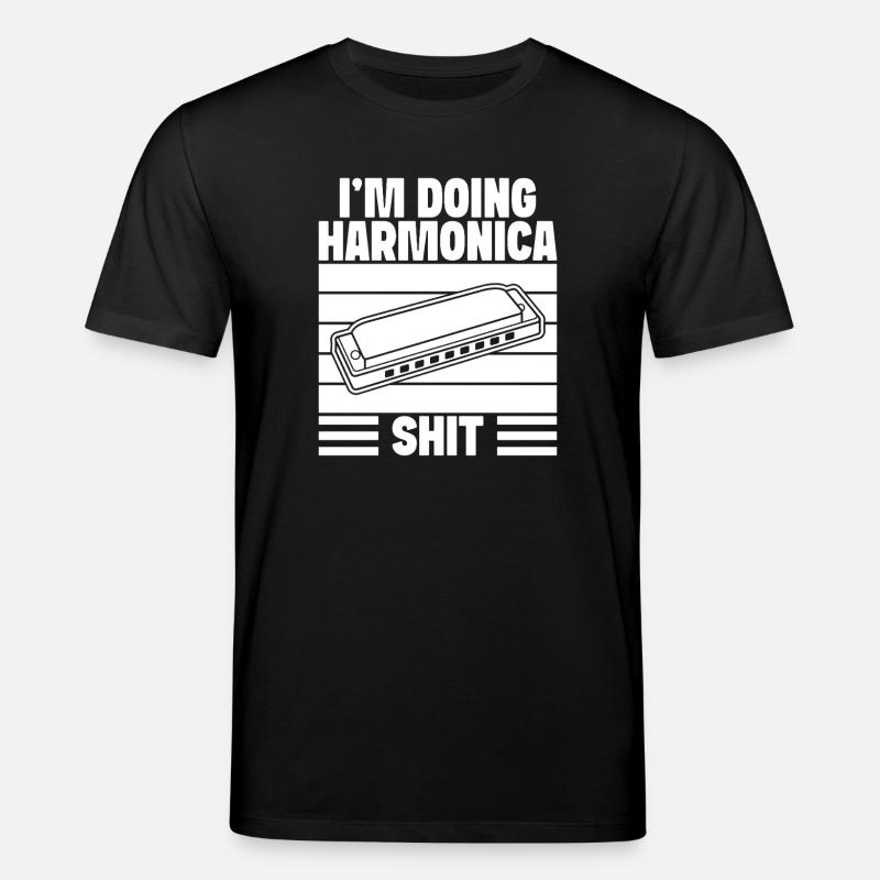 Harmonica Musican Doing Shit Harmonica - Stanley/Stella Unisex Bio-T-Shirt CREATOR - Schwarz