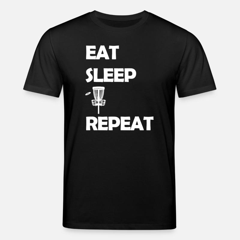 Eat Sleep Disc Golf Repeat Discgolf Trendsport - Stanley/Stella Unisex Bio-T-Shirt CREATOR  - Schwarz