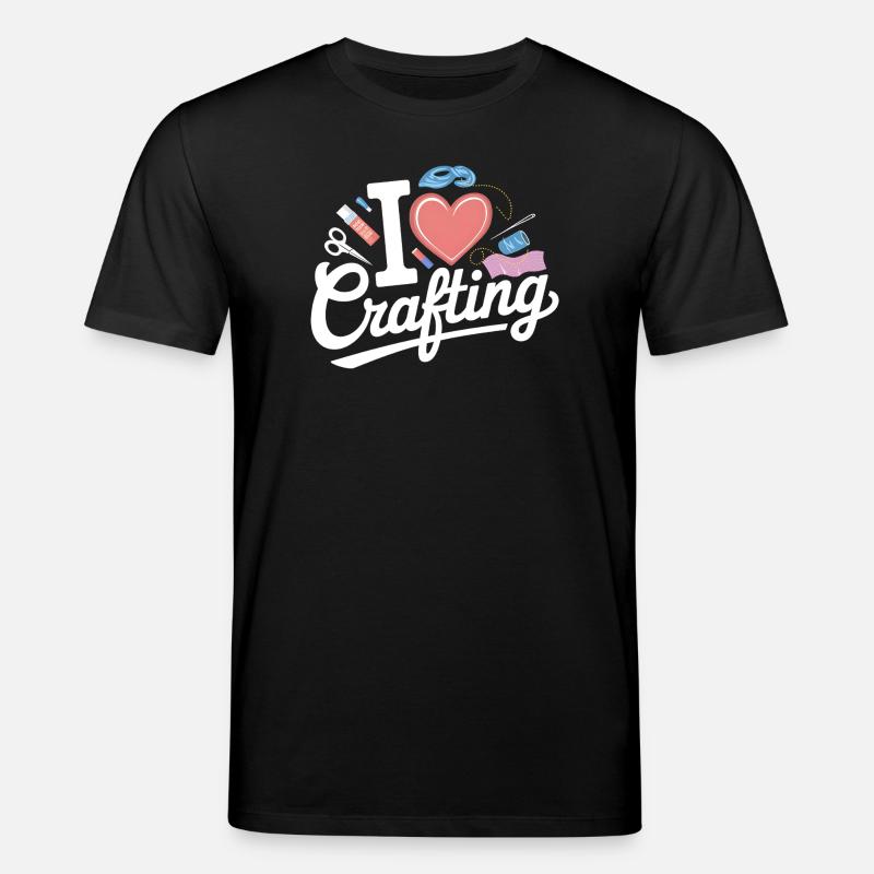 Ich liebe Basteln - Stanley/Stella Unisex Bio-T-Shirt CREATOR  - Schwarz