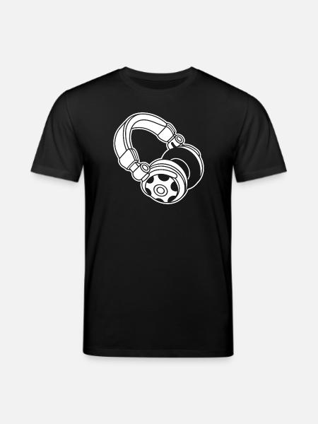 Headphone Silhouette: DJ & Music Vibes - Stanley/Stella CREATOR Unisex Organic T-Shirt - black