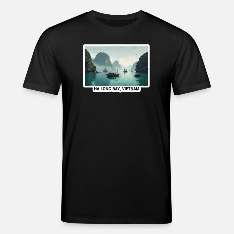 Ha Long Bay Bootenpanorama - Stanley/Stella Unisex Bio-T-Shirt CREATOR - Schwarz