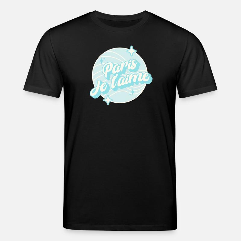 Paris Je t'aime Pastel bleu - T-shirt bio CREATOR Stanley/Stella Unisexe - noir