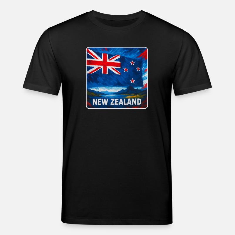 Neuseeland Flaggen Design - Stanley/Stella Unisex Bio-T-Shirt CREATOR - Schwarz