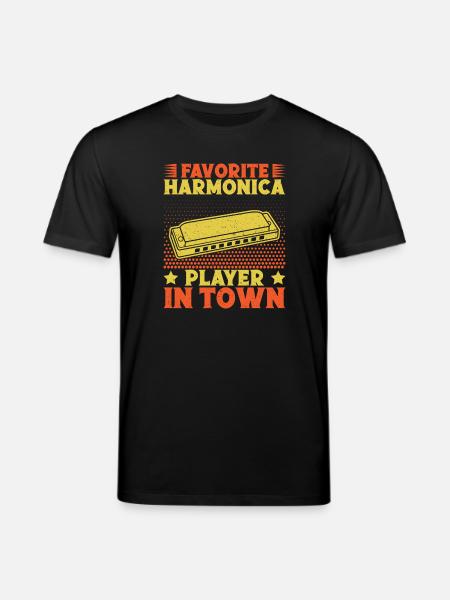 Drôle d’harmonica Joueur préféré en ville - T-shirt bio CREATOR Stanley/Stella Unisexe - noir