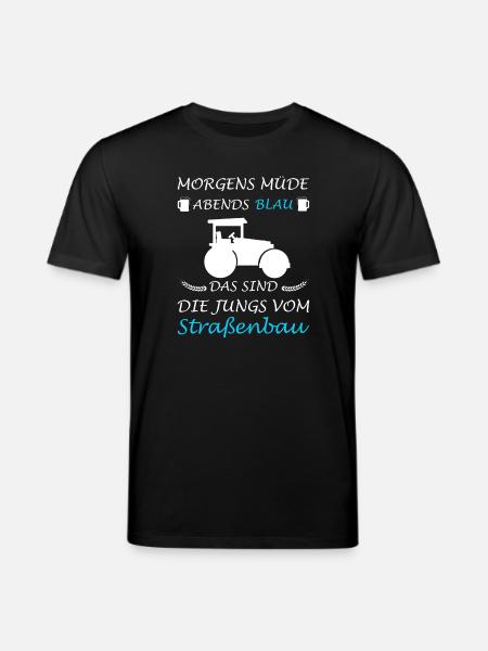 Straßenbau Straßenbauer Bauarbeiter - Stanley/Stella Unisex Bio-T-Shirt CREATOR - Schwarz
