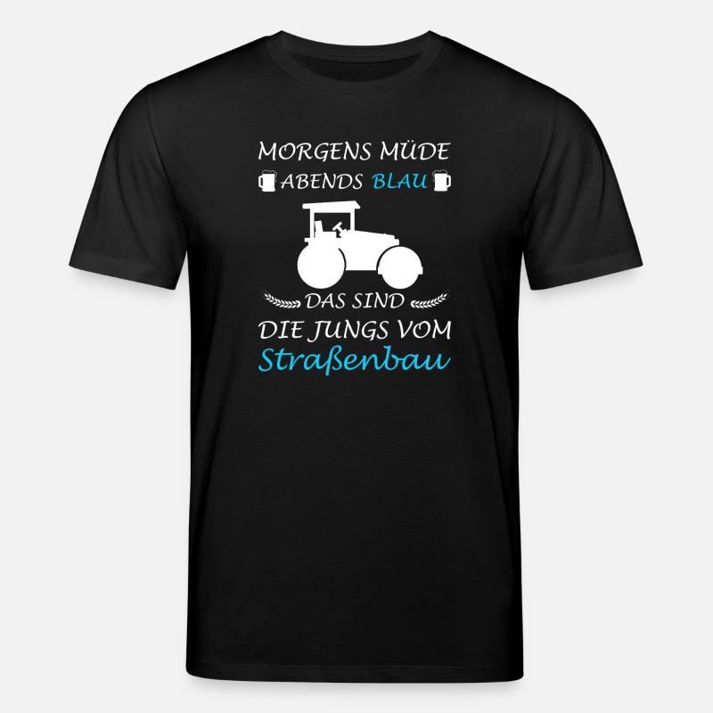 Straßenbau Straßenbauer Bauarbeiter - Stanley/Stella Unisex Bio-T-Shirt CREATOR - Schwarz