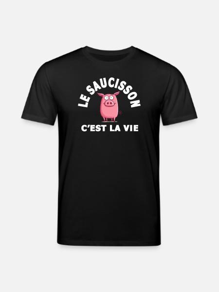 Sausage is life humor - Stanley/Stella CREATOR Unisex Organic T-Shirt - black