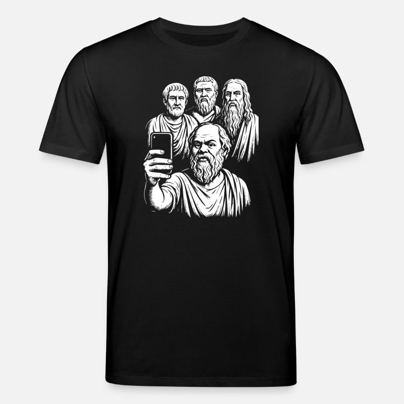 Philosophes grecs antiques Selfie - T-shirt bio CREATOR Stanley/Stella Unisexe - noir