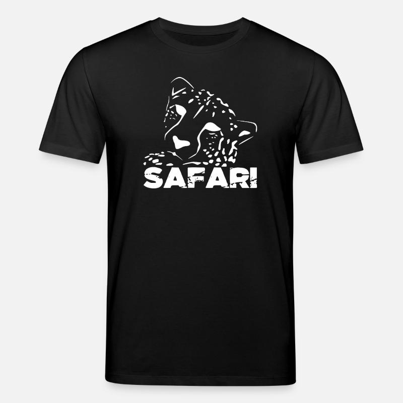 Safari Leopard Silhouette - Stanley/Stella Unisex Bio-T-Shirt CREATOR  - Schwarz