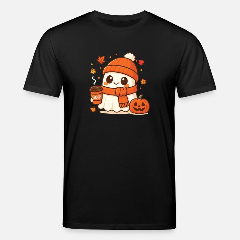 Halloween Coffee Ghost Caffeinated Boo - Stanley/Stella CREATOR Unisex Organic T-Shirt - black