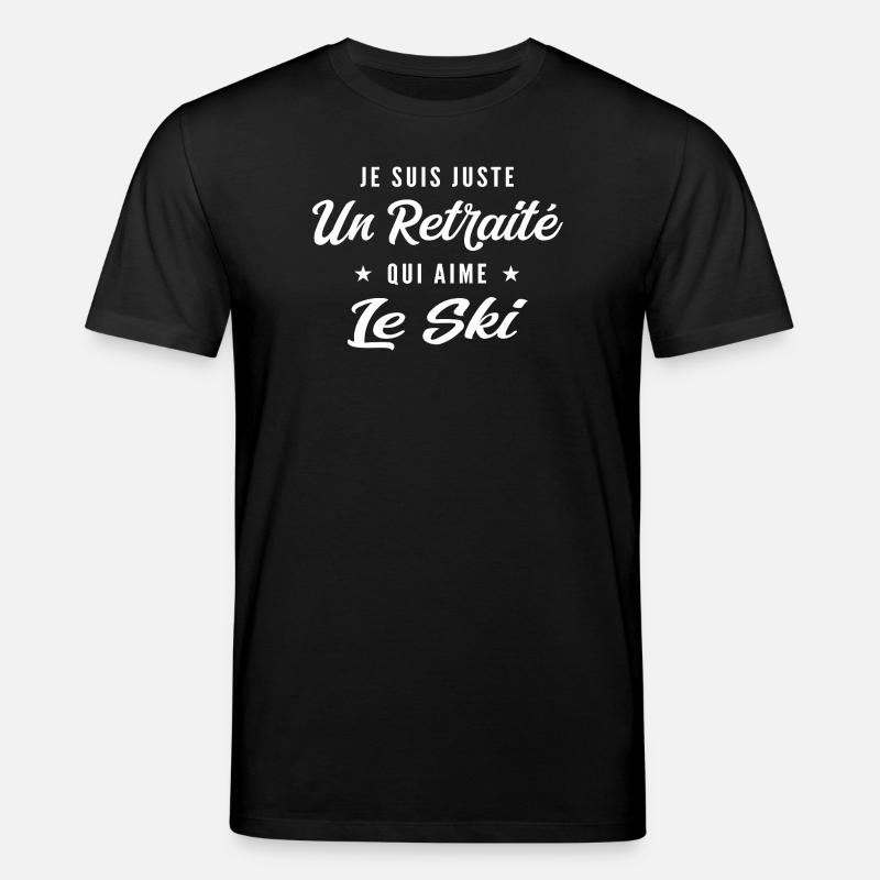Retraité passionné de ski - T-shirt bio CREATOR Stanley/Stella Unisexe - noir