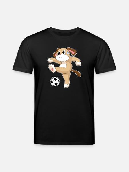 Dog Soccer Player Soccer - Stanley/Stella CREATOR Unisex Organic T-Shirt - black