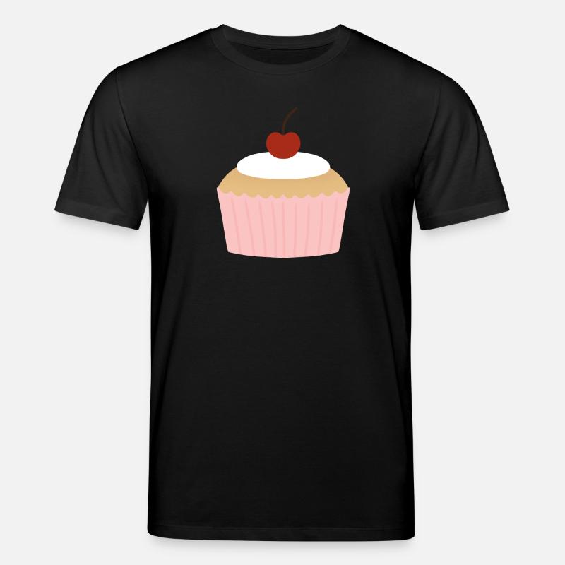 Pastellfarbener Cupcake mit Kirsche - Stanley/Stella Unisex Bio-T-Shirt CREATOR  - Schwarz