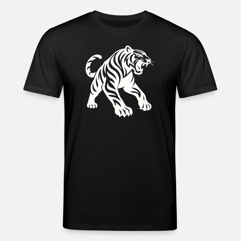 Tiger Silhouette - Stanley/Stella Unisex Bio-T-Shirt CREATOR - Schwarz