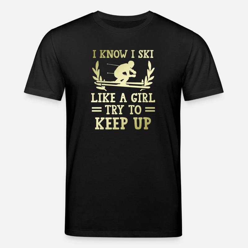 Ski wie ein Mädchen - Stanley/Stella Unisex Bio-T-Shirt CREATOR - Schwarz