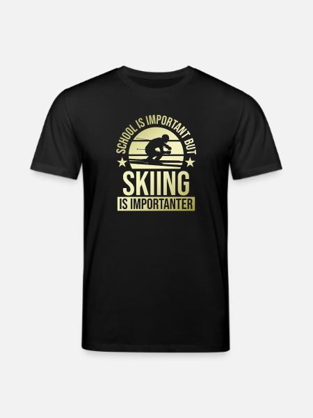 schule wichtig ski wichtiger - Stanley/Stella Unisex Bio-T-Shirt CREATOR - Schwarz
